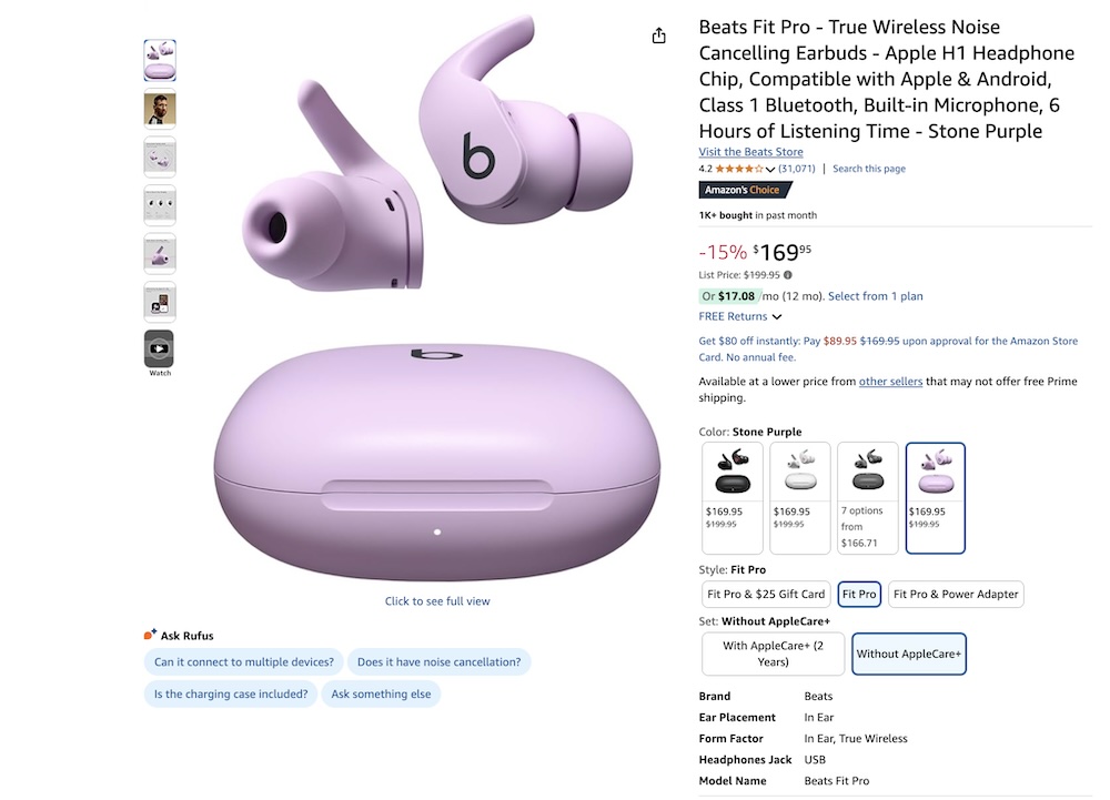 Especificações do Beats Fit Pro - Blog Qwintry, imagem 1 Fones de ouvido Beats Fit Pro com desconto dos EUA, envio para o Brasil