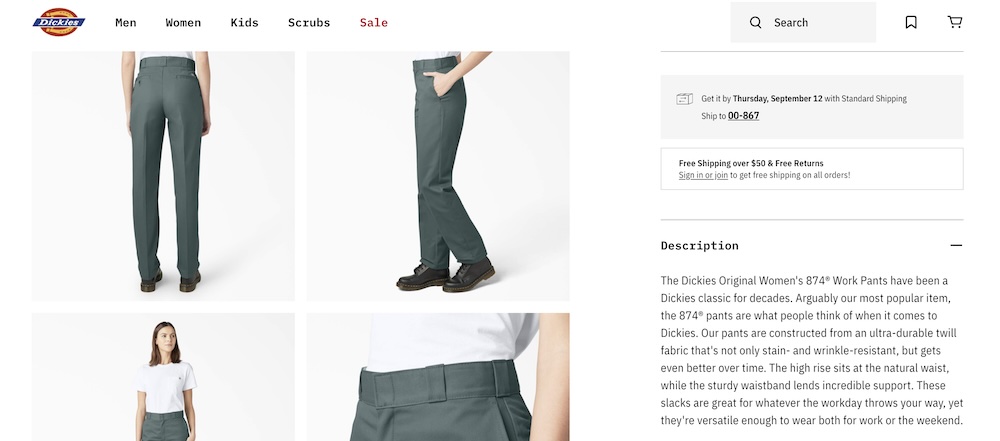 Características das roupas Dickies - Blog Qwintry, imagem 2 Calças femininas Dickies 874