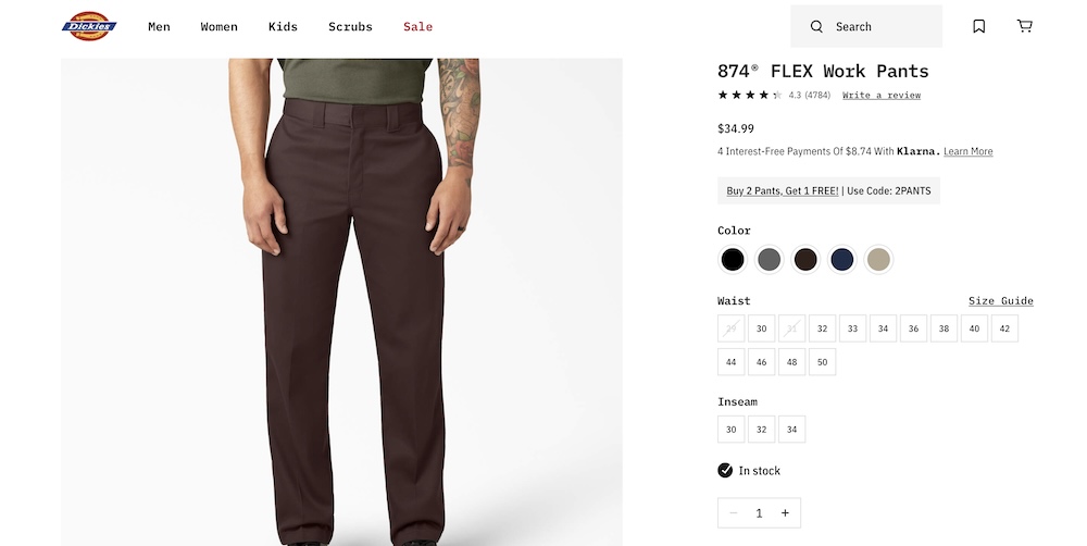 Características das roupas Dickies - Blog Qwintry, imagem 1 Calças Dickies 874