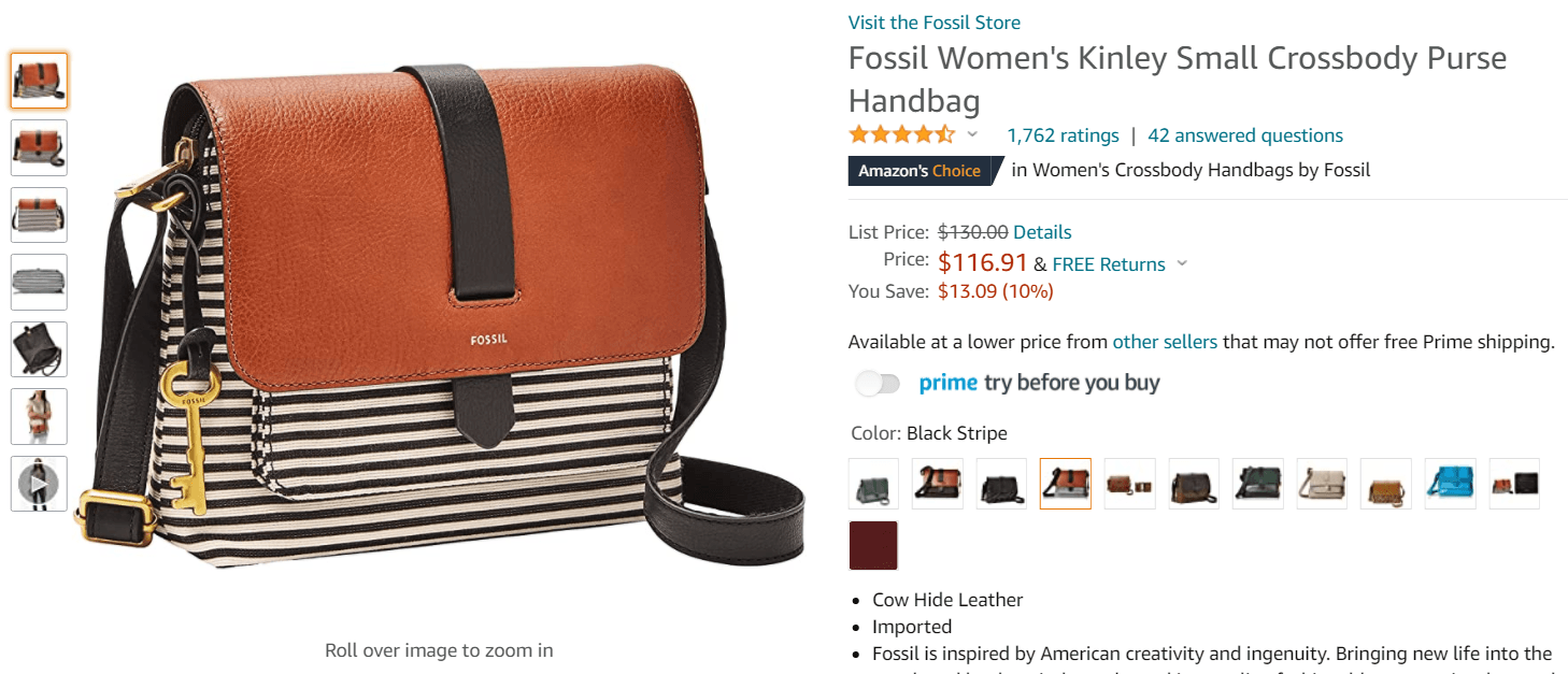 Кроссбоди Fossil Kinley