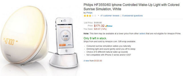 Philips HF3550/60 Iphone Controlled - Блог Бандерольки, рис. 1 Philips Wake-Up Light 4