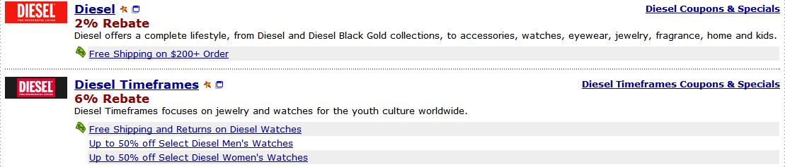 Покупка российскими кредитками с учетом ребейтов - Блог Бандерольки, рис. 1 Diesel 13