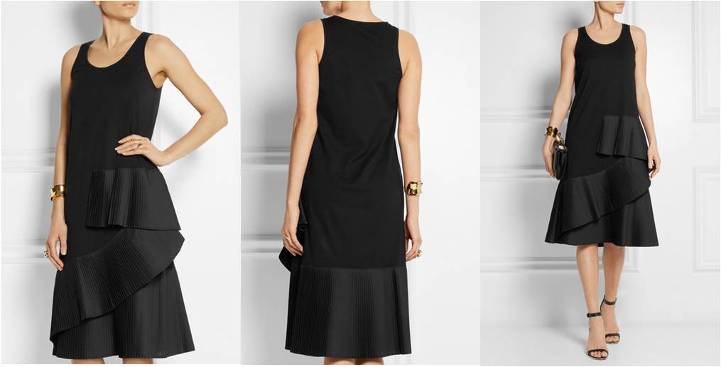 THAKOON (Pleated cotton-jersey dress)