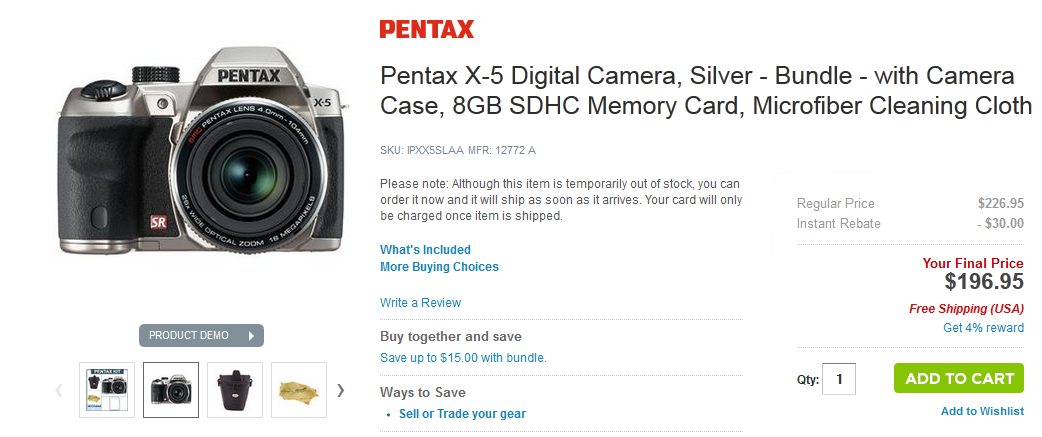 Покупка - Блог Бандерольки, рис. 2 Pentax X-5 5