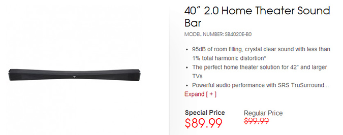 Vizio SoundBar SB4020E - Блог Бандерольки, рис. 1 Vizio SoundBar 4