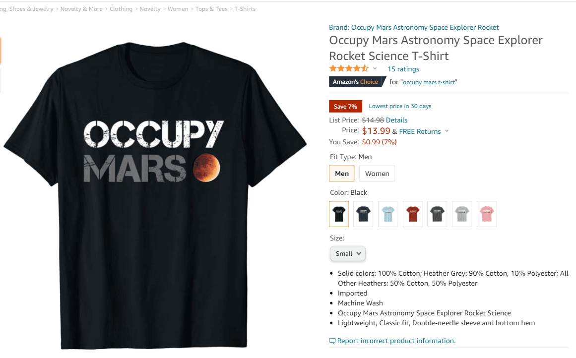 что подарить мужчине мерч Occupy Mars
