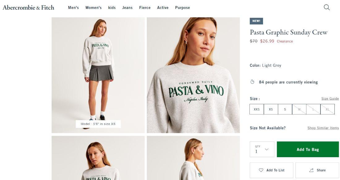 Где купить одежду Abercrombie & Fitch | Бандеролька