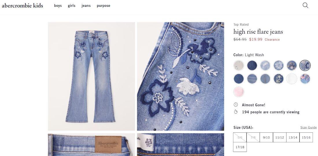 Abercrombie & Fitch одежда детская