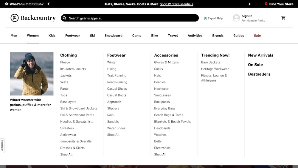 доставка Backcountry