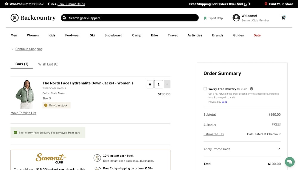 Кэшбэк, регистрация и оформление покупки, рис. 2