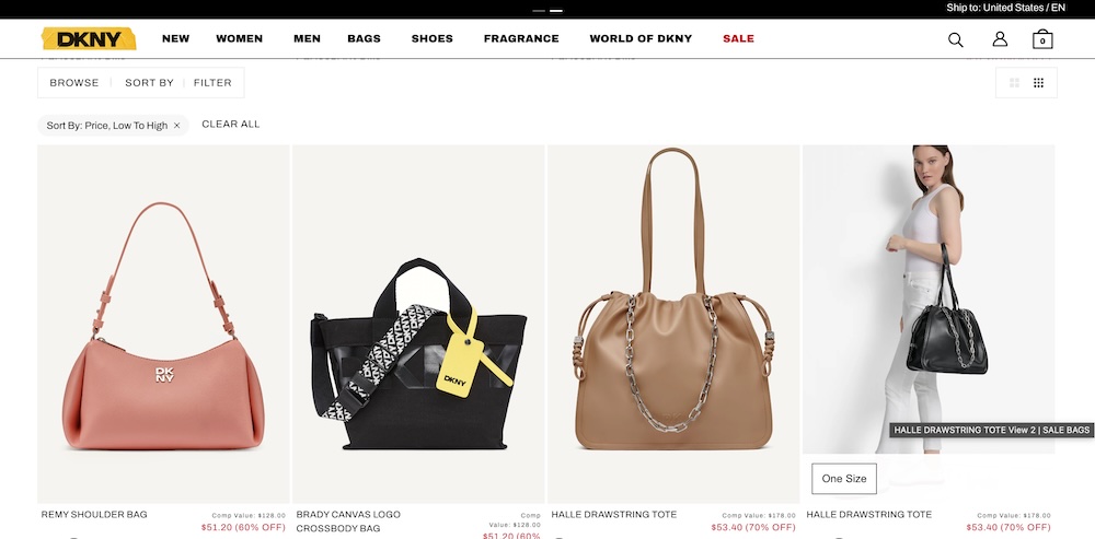 Blog Qwintry, imagem 1 Bolsas DKNY em promoção nos EUA