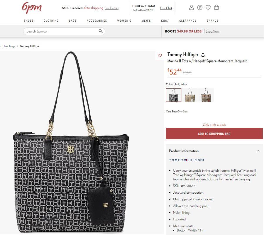 Лучшие магазины для покупки аксессуаров - Блог Бандерольки, рис. 1 сумка Tommy Hilfiger женская