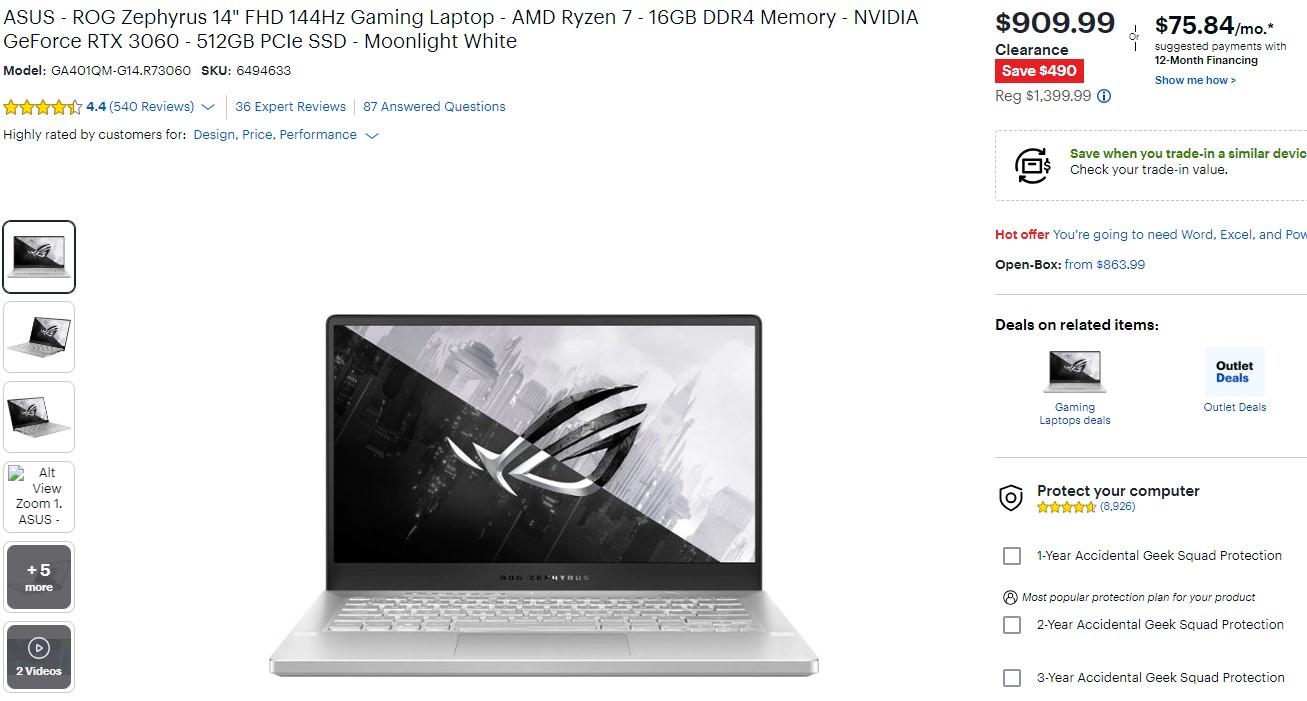 Цена ASUS ROG в США - Блог Бандерольки, рис. 3 ноутбук ASUS ROG Zephyrus