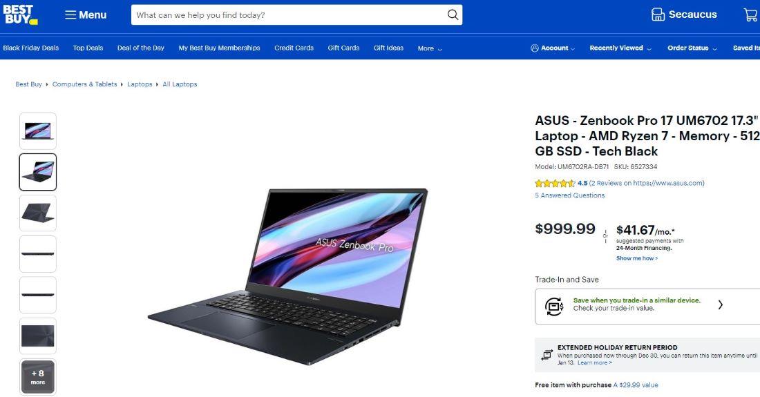Где купить ноутбук ASUS Zenbook | Бандеролька