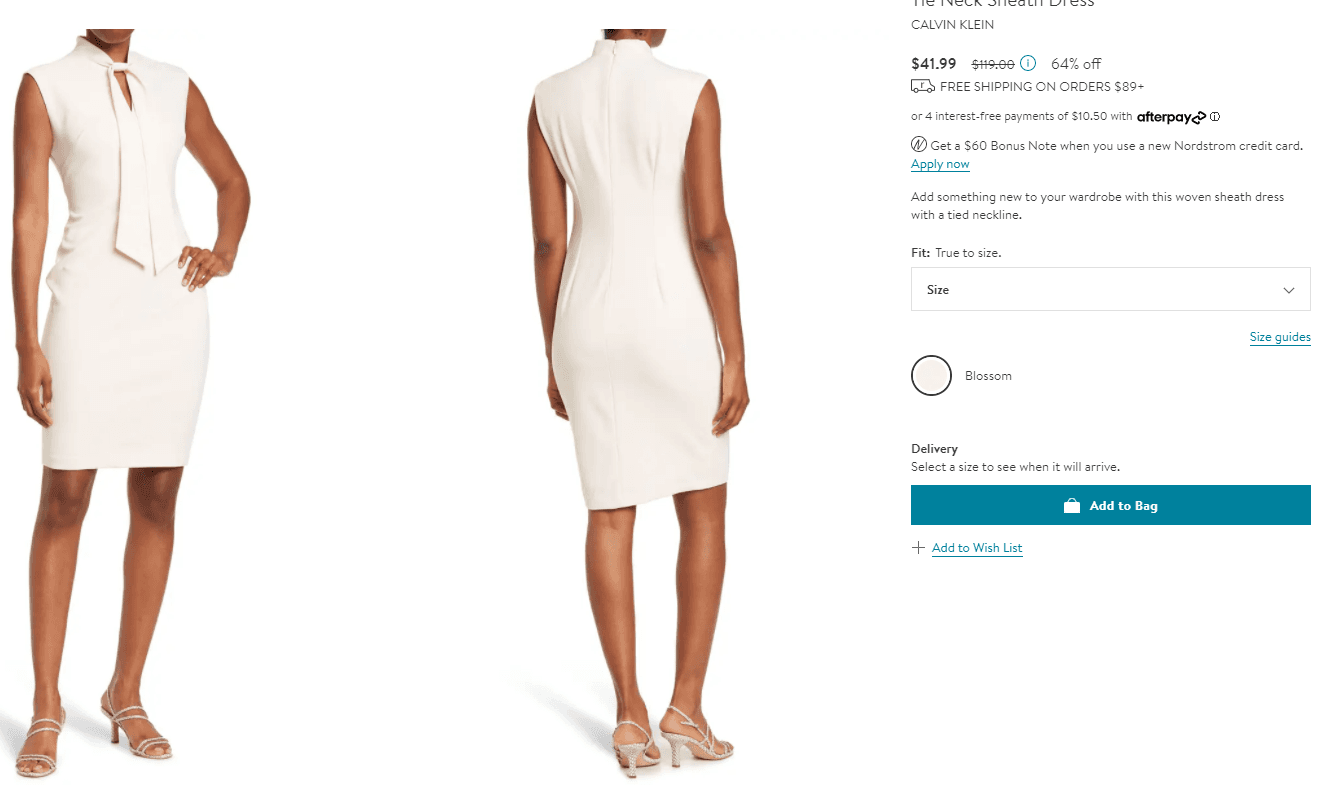 Calvin Klein A Line Dress
