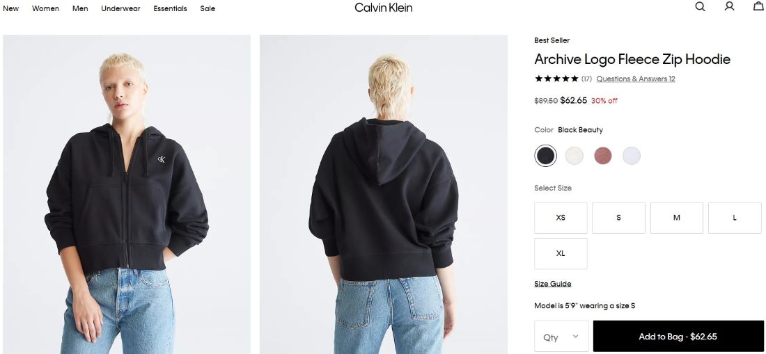 Calvin klein store 30 off