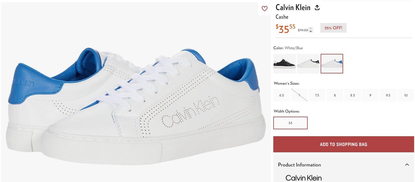 Цена кроссовок Calvin Klein в США - Блог Бандерольки, рис. 3 кроссовки Calvin Klein женские