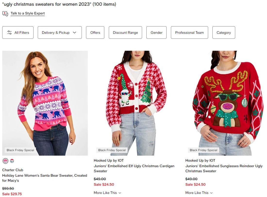 женский рождественский свитер купить