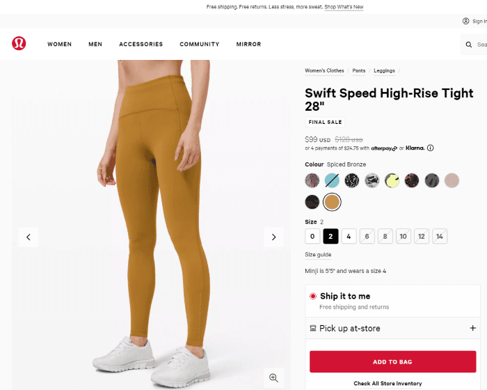 Lululemon: скидки до 30% на спортивную одежду - Блог Бандерольки, рис. 1 Распродажа Lululemon