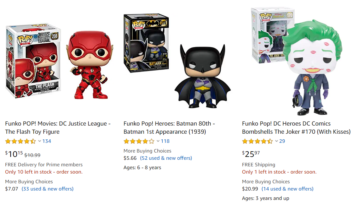 Funko Pop DC a partir de $5.66!  - Blog Qwintry, imagem 1 Funko Pop DC a partir de $5.66! , imagem 1