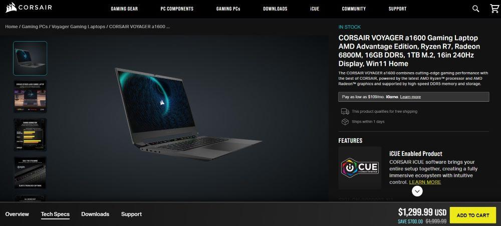 Доставка геймерских ноутбуков - Блог Бандерольки, рис. 1 ноутбук Corsair