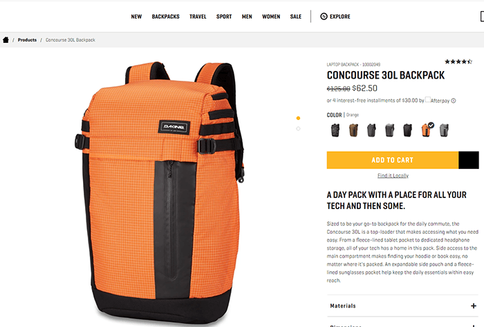 Dakine concourse 30l on sale squall