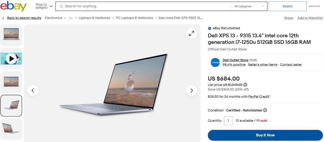 ультрабук Dell XPS 13