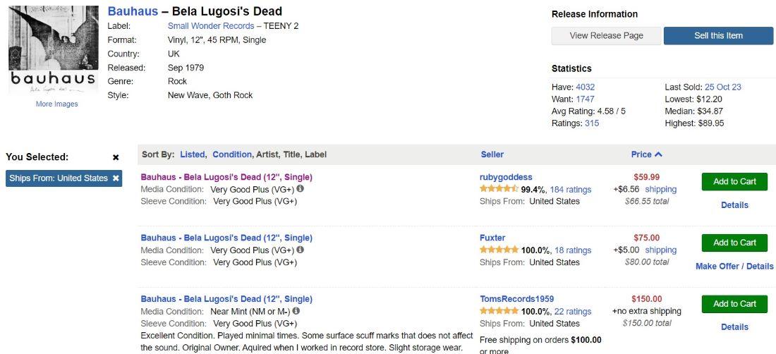 Как купить пластинку с Бандеролькой - Блог Бандерольки, рис. 2 Discogs винил