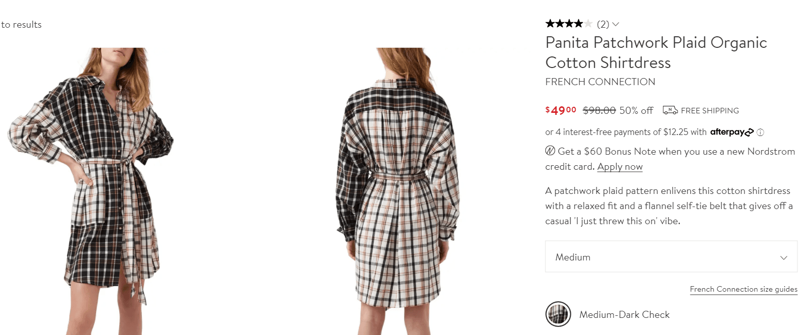 платье-рубашка french connection