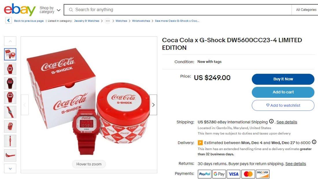 Лимитированные Casio G-Shock