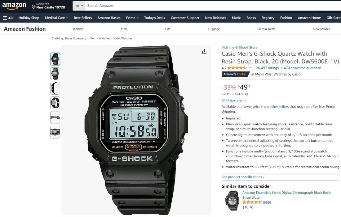 Gshock 2025 price list