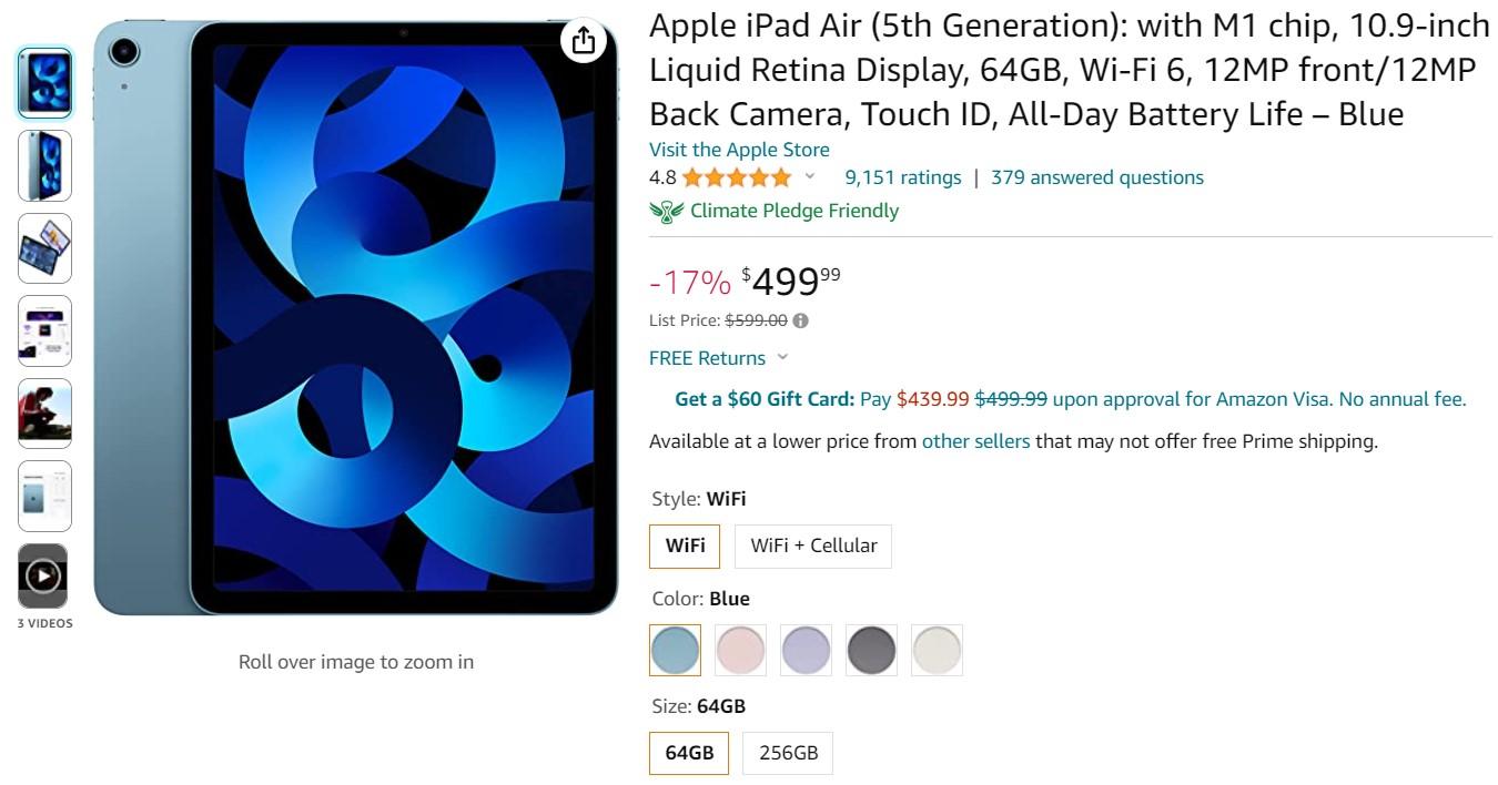 Цена iPad Air в Америке - Блог Бандерольки, рис. 1 скидки в США на iPad Air