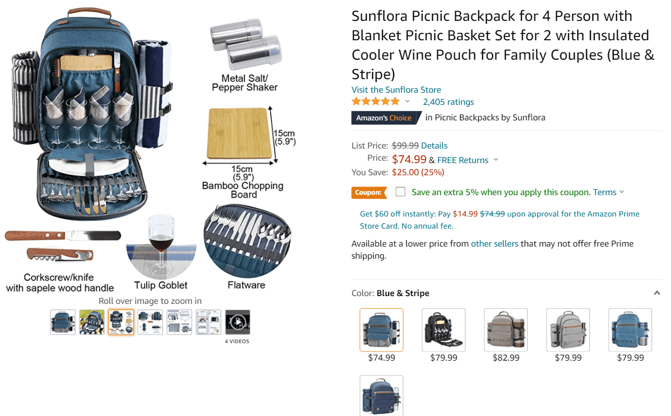 парные подарки идеи рюкзак для пикника