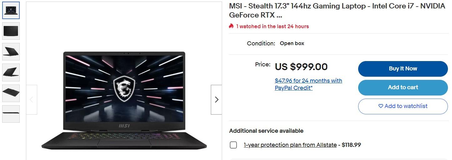 Цена MSI Stealth на американских сайтах - Блог Бандерольки, рис. 3 MSI Stealth купить ноутбук геймерский