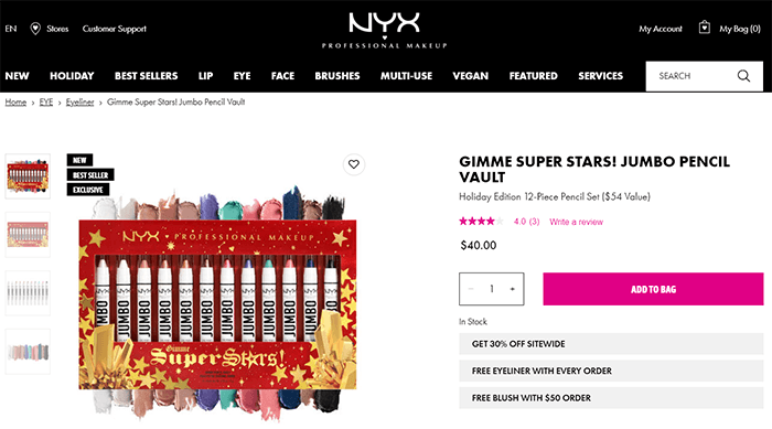 Преимущества шопинга в США - Блог Бандерольки, рис. 1 заказать косметику NYX в США