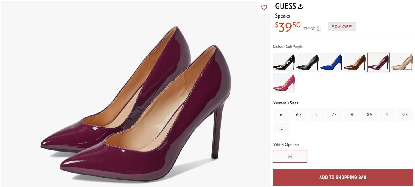 Актуальные модели обуви Guess - Блог Бандерольки, рис. 5 туфли Guess