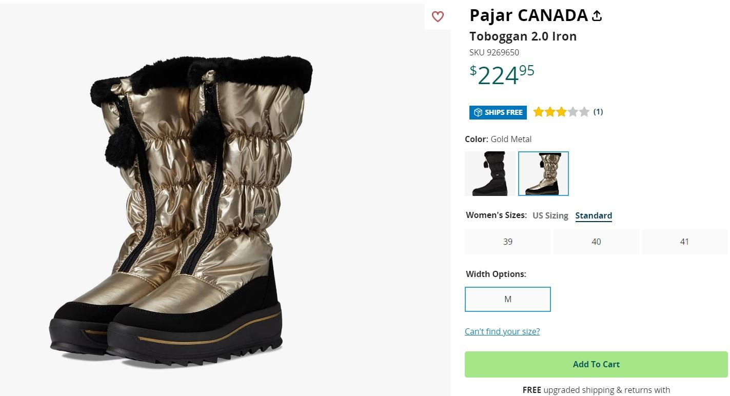 Pajar canada clearance snow boots