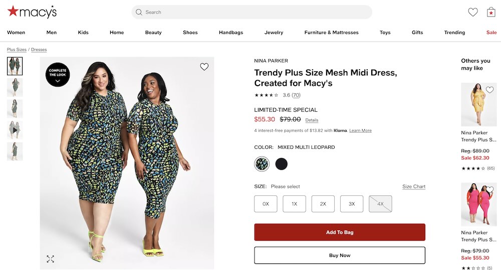 магазин одежды плюс сайз