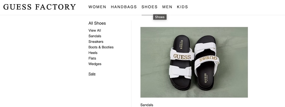 Blog Qwintry, imagem 1 Roupas e acessórios Guess Factory