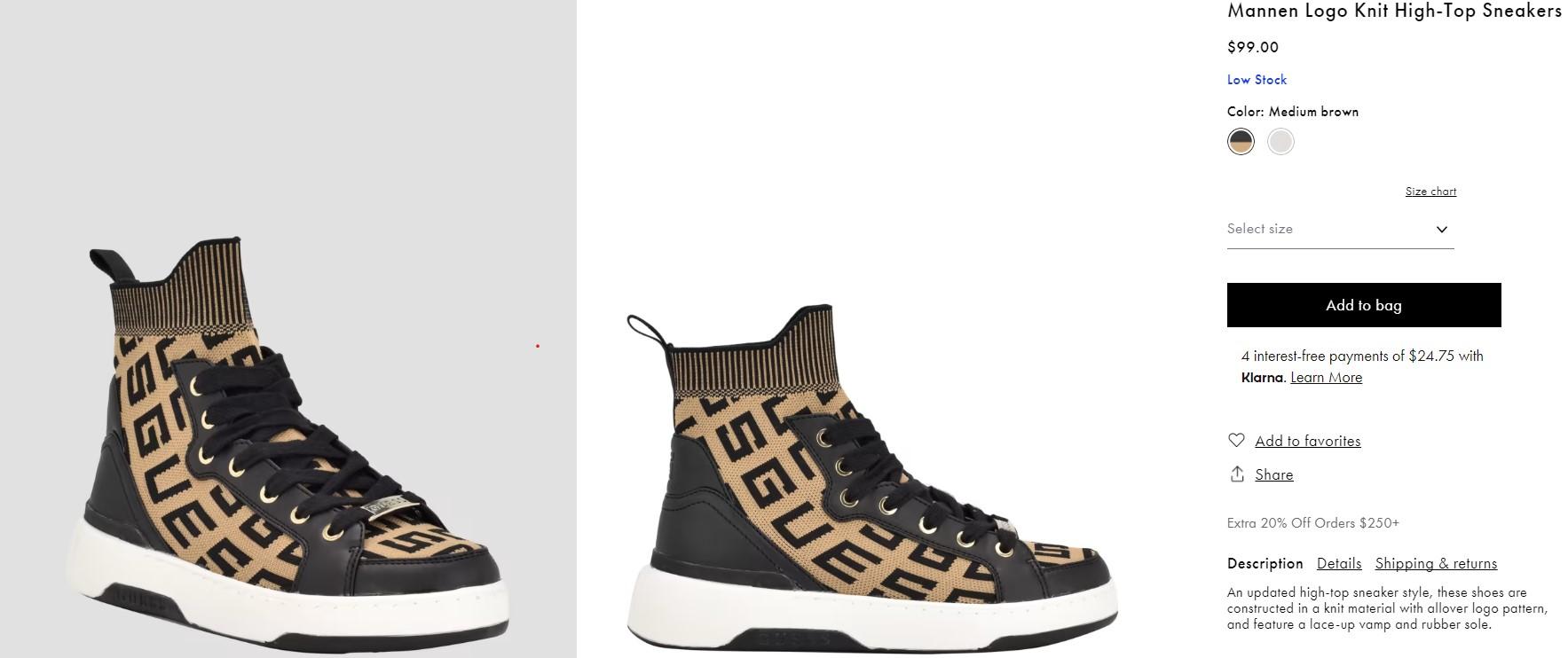 купить кроссовки Guess