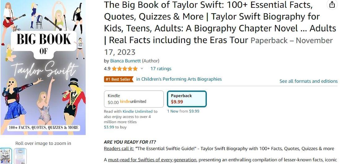 Книги на английском языке - Блог Бандерольки, рис. 1 книга Taylor Swift