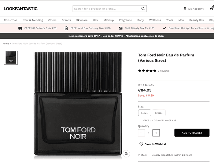 Tom Ford Noir распродажа