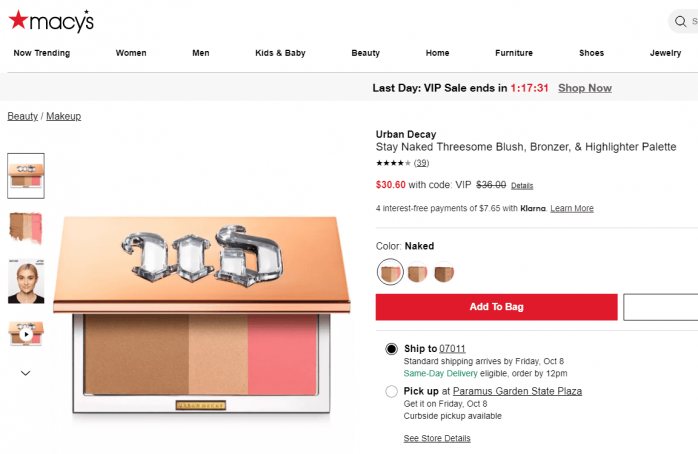 Палетка для лица 3-в-1 Stay Naked Threesome - Блог Бандерольки, рис. 1 Косметика Urban Decay из США